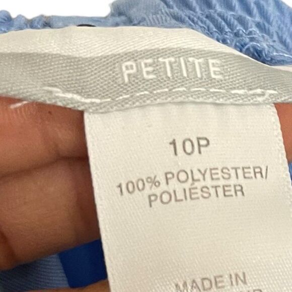 Alfred Dunner Pull On Pants Women's 10 Petite Light Blue Pockets Retro Business - Picture 13 of 13